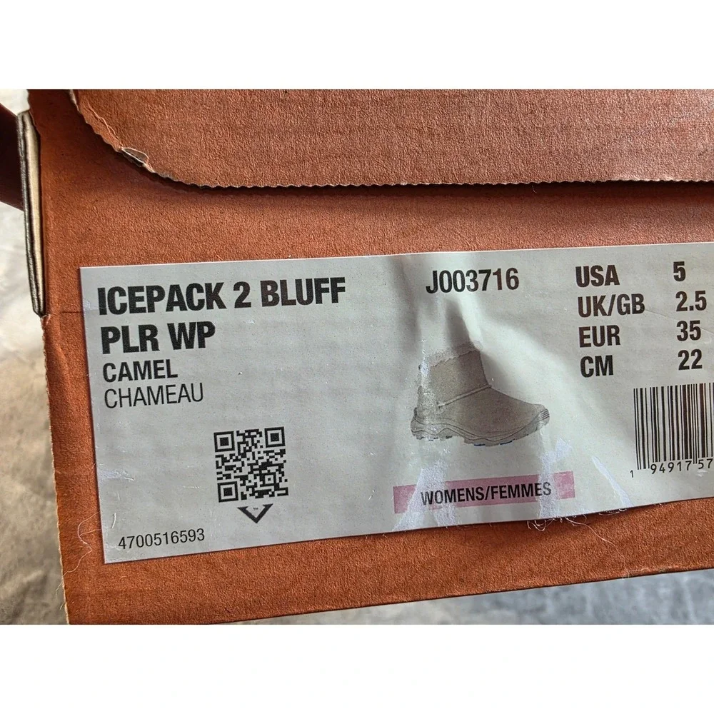 Merrell Icepack 2 Bluff Polar WP Womens 5 Camel Waterproof Faux Fur Suede Boots
